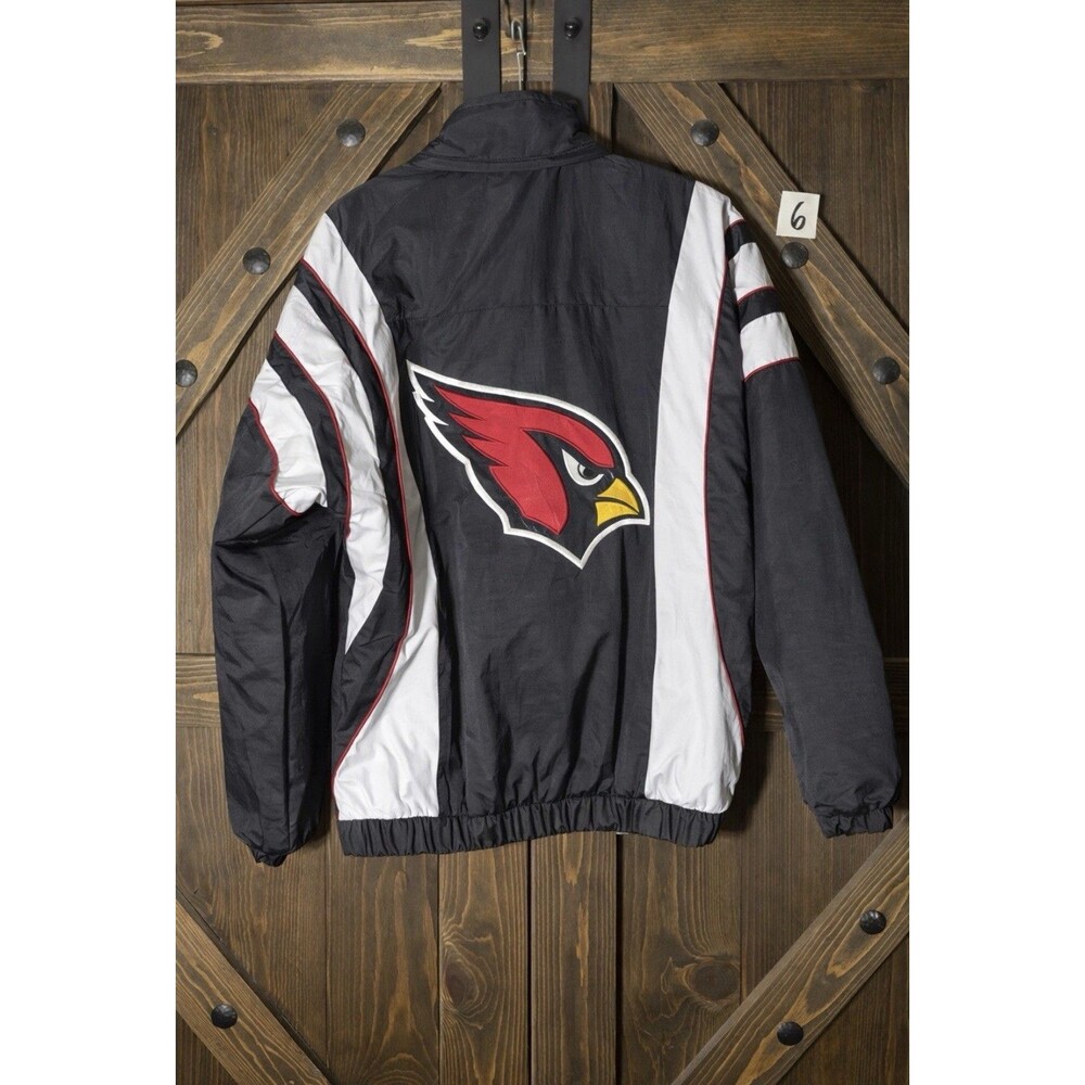 Starter NFL Arizona Cardinals Football Black White Red Jacket Medium M